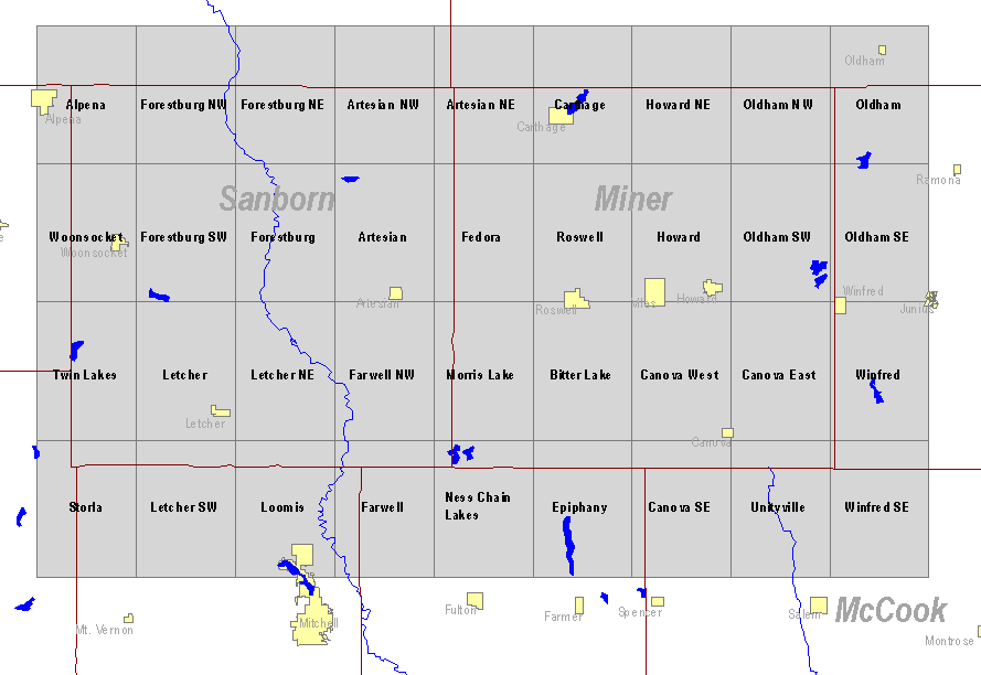 Miner and Sanborn Counties