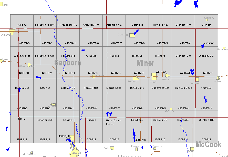 Sanborn and Miner Counties