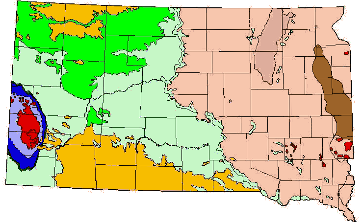 South Dakota Geologic Map