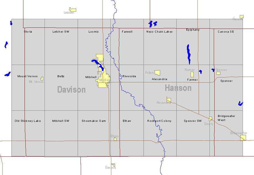 Davidson and Hanson Counties
