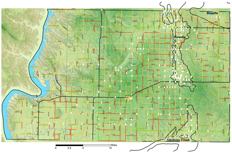 Potter County DEM showing preliminary aquifer boundaries